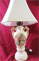 VINTAGE VICTORIAN PORTRAIT PORCELAIN LAMP