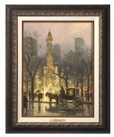 The Water Tower, Chicago Framed Canvas by Kinkade