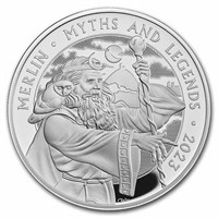 2023 Gb 1 Oz Silver Myths & Legends Merlin Proof
