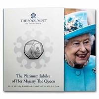2022 50 Pence The Platinum Jubilee Of The Queen Bu