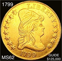 1799 Lg Stars $10 Gold Eagle