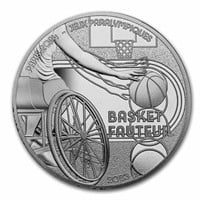 2023 €10 Silver Paris 2024 Wheelchair Basketball
