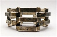 1930's Modernist Mexico 980 Silver Bracelet 128g