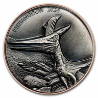 2024 Vanuatu Silver And Copper Pteranodon Uhr Unc