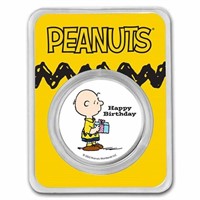 Charlie Brown Happy Bday 1 Oz Colored Silver