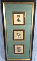 FRAMED EGYPTIAN PAINTINGS ON PAPYRUS