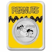 Peanuts Lucy Pulls The Football 1 Oz Silver Round