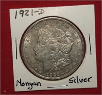 1921D Morgan Silver Dollar