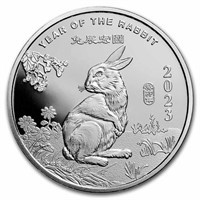 2023 2 Oz Silver Round Year Of The Rabbit