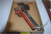 Two Pipe Wrenches 14" & 10" One Is Ridgid