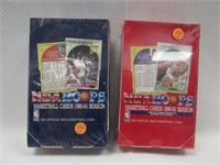 1990-'91 HOOPS BASKETBALL SERIES 1 & 2 BOXES: