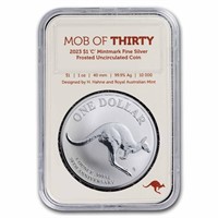 2023 AU 1 oz Silver $1 Kangaroo Frosted Uncirc.