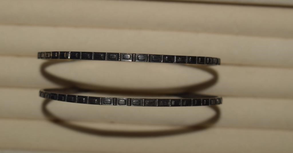 Two 830S Norweigan Silver Bangle Bracelets