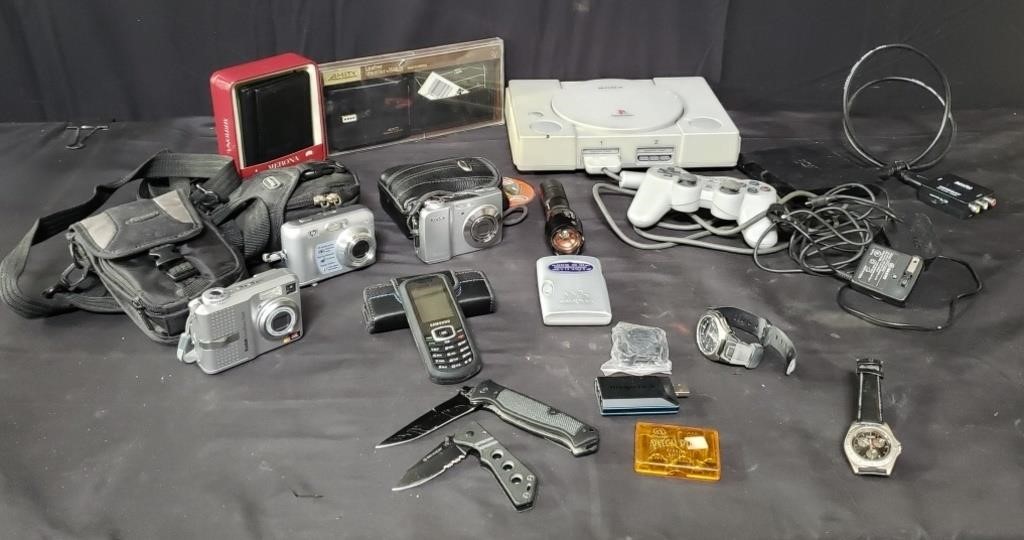 Group of assorted electronics & other - Sony P