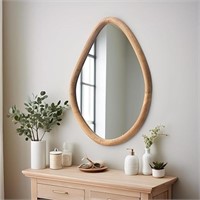 Irregular Wall Mirror,nature Wood Asymmetrical Mir