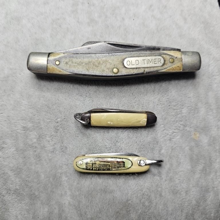Vintage Folding Pocket Knives- Old Timer, 2 Mini's