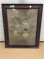 Framed Print - Children 17.5 X 22 "