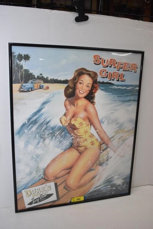 Duke's Dolls Surf Club Surfer Girl Poster by Scott