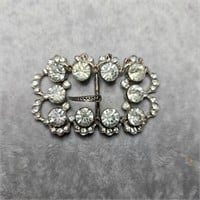 1920s Czech Claw Set Crystal Diamante Belt Buckle