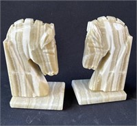 Pair of vintage onyx bookends