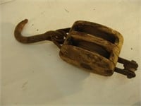 Wooden Double Gang Pulley