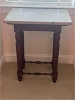 Removable marble vintage side table