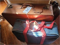 Leather Suitcase, Denim Suitcase