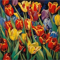 Tulips Limited Edition Hand Signed by Van Gogh LTD