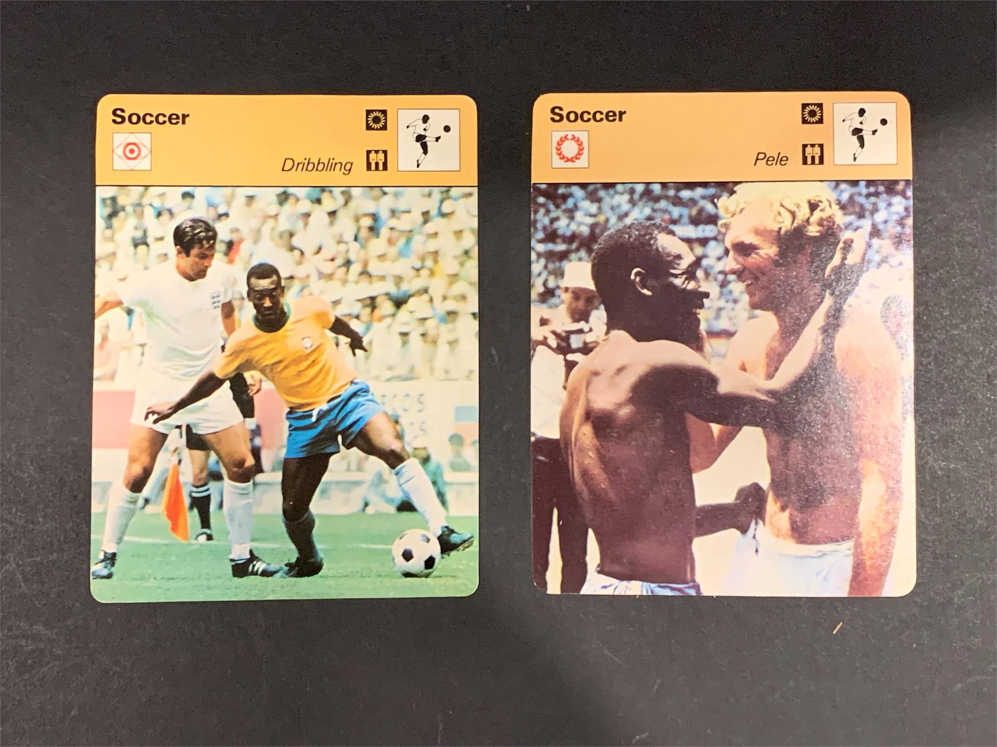 1977 Pele Dribbling Bobby Moore Sportscaster Socce