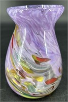 Vintage Ron Hinkle Lavender Swirl Vase