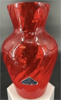 MCM Morgantown Ruby Crystal Vase