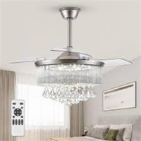 Lediary 42 Inch Chandelier Ceiling Fans With