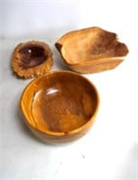 Selection Cared Wooden Bowls