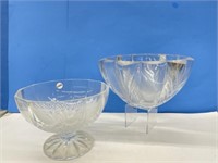 Pedestal Bowl & Heavy Glass Bowl