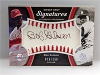 /250 2008 UD Sweet Spot Ball Relic Auto Bob Gibson