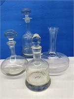 4 Decanters (1 No Stopper)