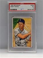 1952 Bowman PSA 5 #204 Andy Pafko Brooklyn Dodgers