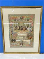 Antique Print Of Queen Victoria & Family