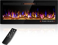 Alpaca 42" Slim Electric Fireplace Recessed And