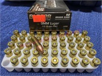 Blazer Brass 9mm Luger ammo (50-rounds)