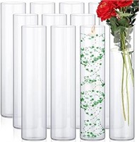 12 Pack Glass Cylinder Vases Clear Flower Vase
