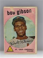 1959 Topps #514 Bob Gibson RC HOF Small Paper Loss
