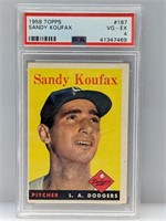 1958 Topps PSA 4 #187 Sandy Koufax Dodgers HOF