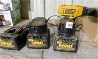 DeWalt Dc727 Cordless Drill, Chargers (3)