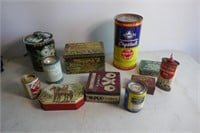Vintage Tins & 1 Oil Can