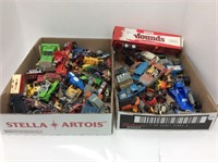 2 Trays Of Die Cast And Other Toy Vehicles