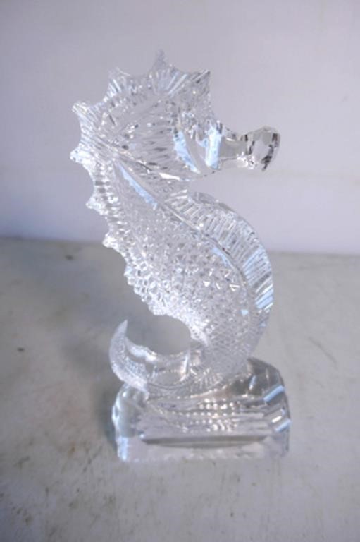 Waterford Crystal Sea Horse 7"T