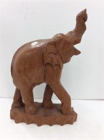 Carved Wood Elephant 12.5 " Tall