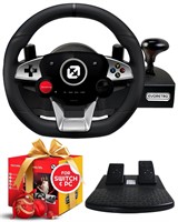 EVORETRO PC Steering Wheel with Pedals & Paddle