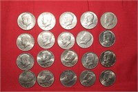 (20) Kennedy Half Dollars  1971D to 2000P Mix